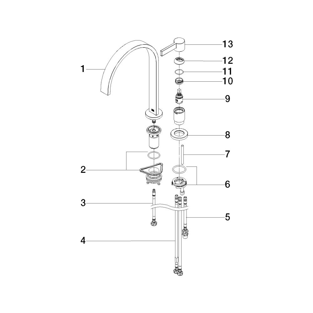 Dornbracht Zweilochbatterie Mem, mit Einzelrosetten, schwenkbar, Ausladung 241m... DORNBRACHT-32815682-93 4099477124476 (Abb. 5)