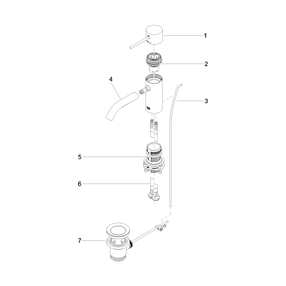 Dornbracht Meta Waschtisch-Einhandmischer mit Ablaufgarnitur 33501662 platin ma... DORNBRACHT-33501662-06 4029011828836 (Abb. 5)