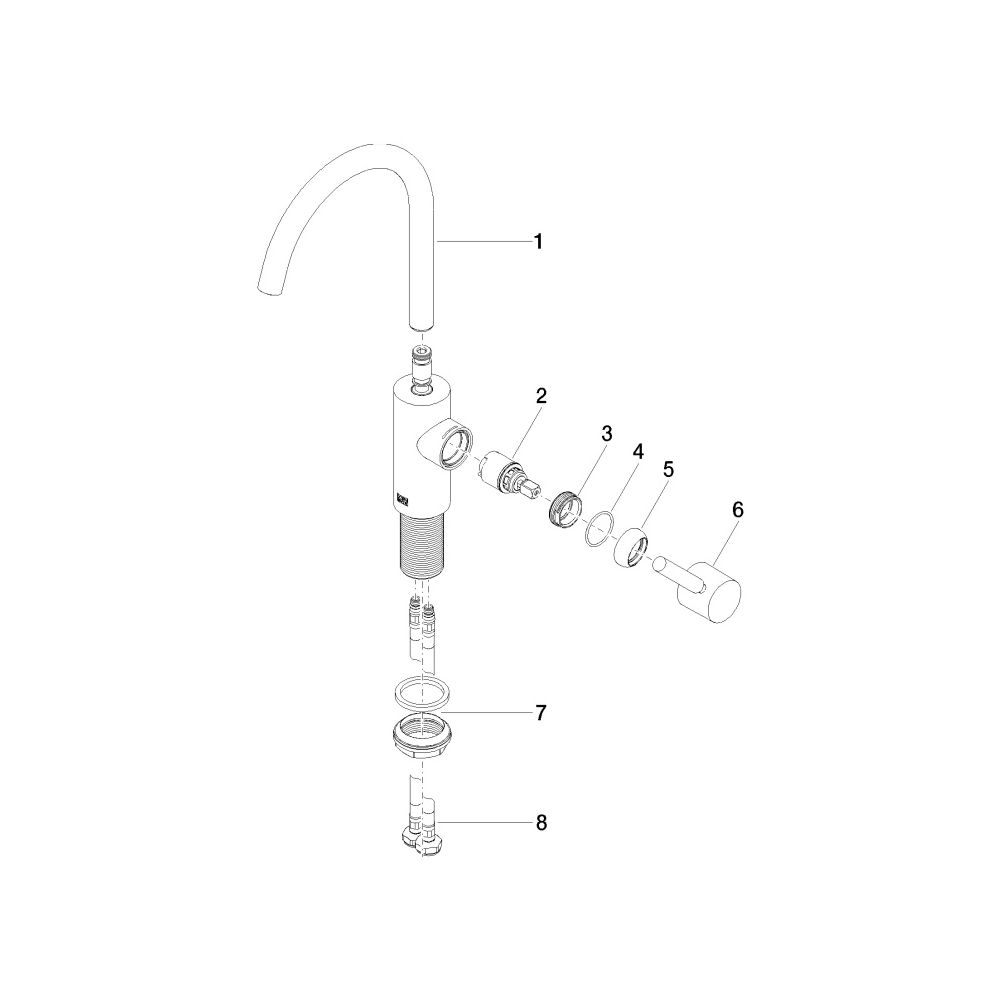 Dornbracht Waschtisch-Einhandbatterie Meta o. Ablaufg., Ausladung 167mm, schwen... DORNBRACHT-33505661-06 4029011766466 (Abb. 5)