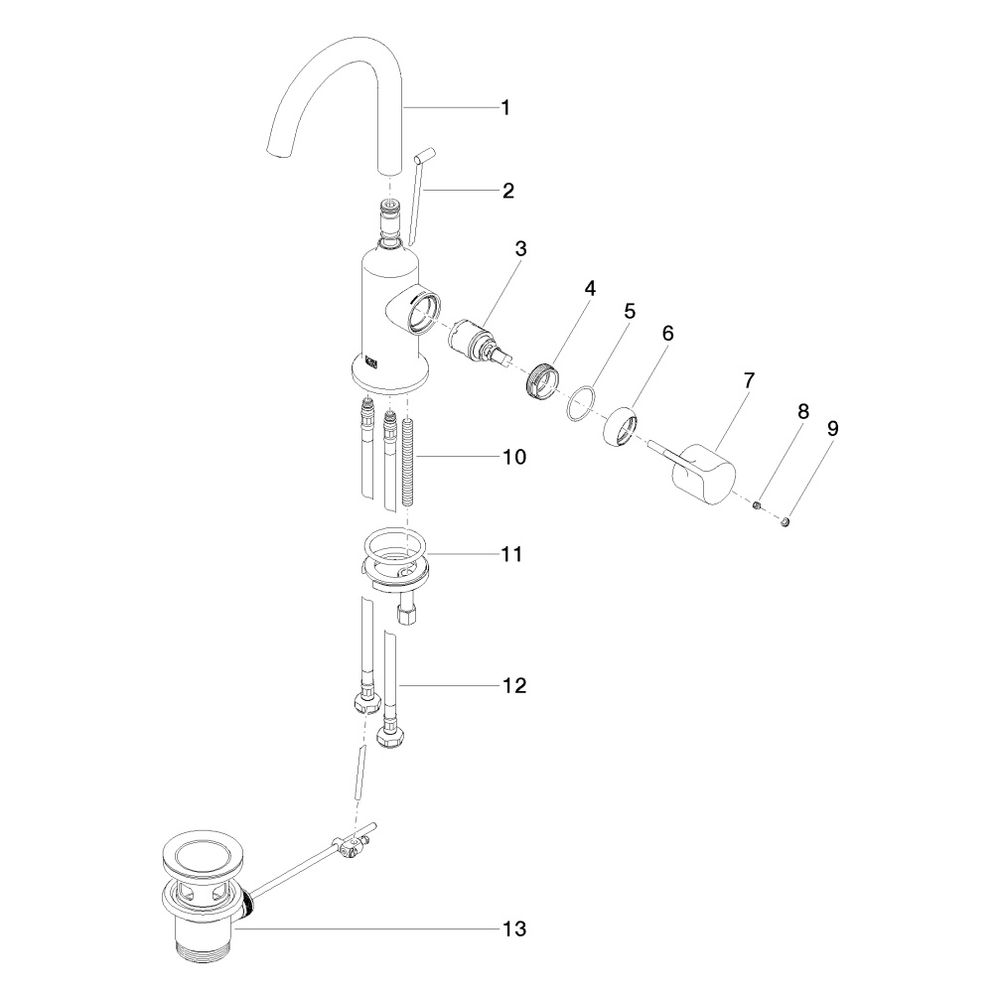 Dornbracht VAIA Waschtisch-Einhandmischer mit Ablaufgarnitur 33510809 Dark Plat... DORNBRACHT-33510809-99 4029011745461 (Abb. 5)