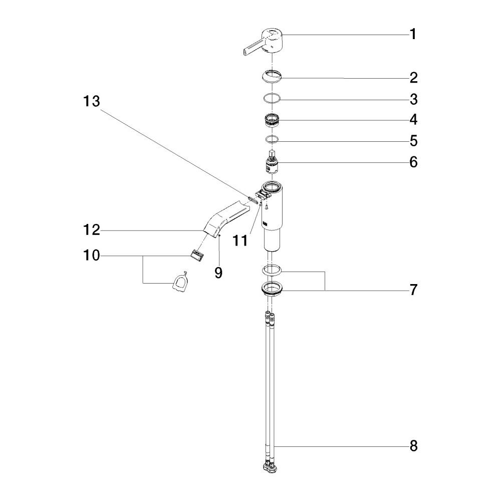 Dornbracht Brause-Einhandbatterie IMO für Wandmontage Brauseabgang 3/8", Platin... DORNBRACHT-33521671-00 4099477152684 (Abb. 5)