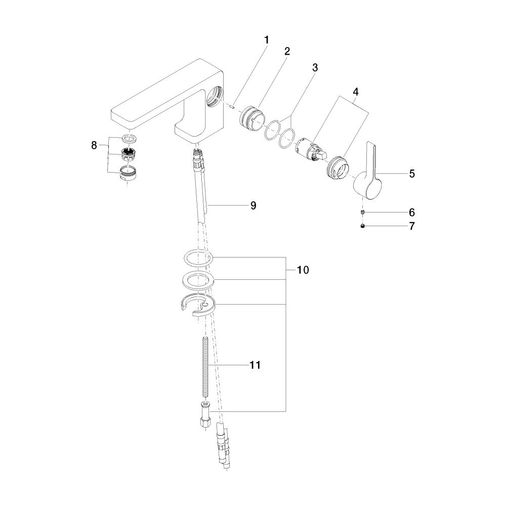 Dornbracht Waschtisch-Einhandbatterie Lulu ohne Ablaufgarnitur Ausladung 155mm ... DORNBRACHT-33521710-06 4029011483257 (Abb. 5)