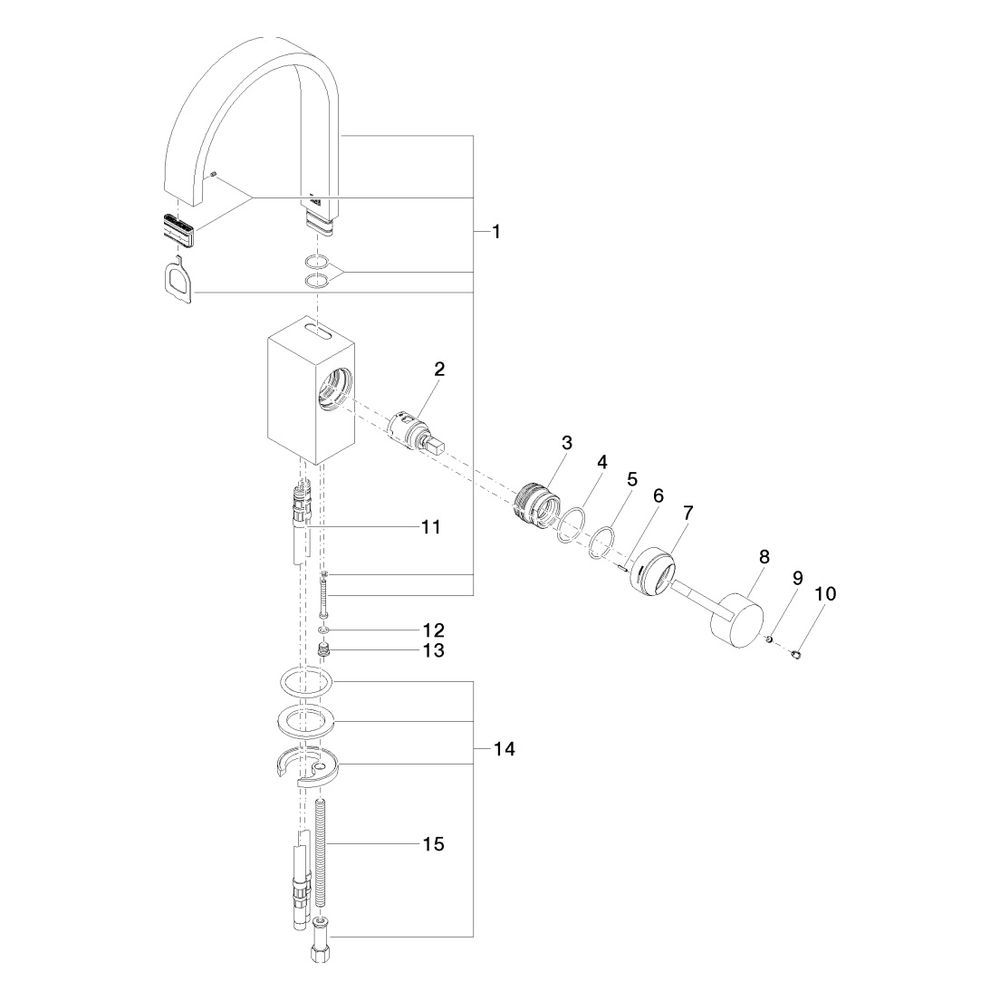 Dornbracht MEM Waschtisch-Einhandmischer ohne Ablaufgarnitur 33521782 Dark Plat... DORNBRACHT-33521782-99 4029011809491 (Abb. 5)
