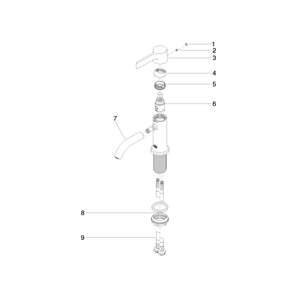 Dornbracht Waschtisch-Einhandbatterie Vaia o. Ablaufg., starr, Ausladung 106mm,... DORNBRACHT-33522809-39 4099477348810 (Abb. 5)