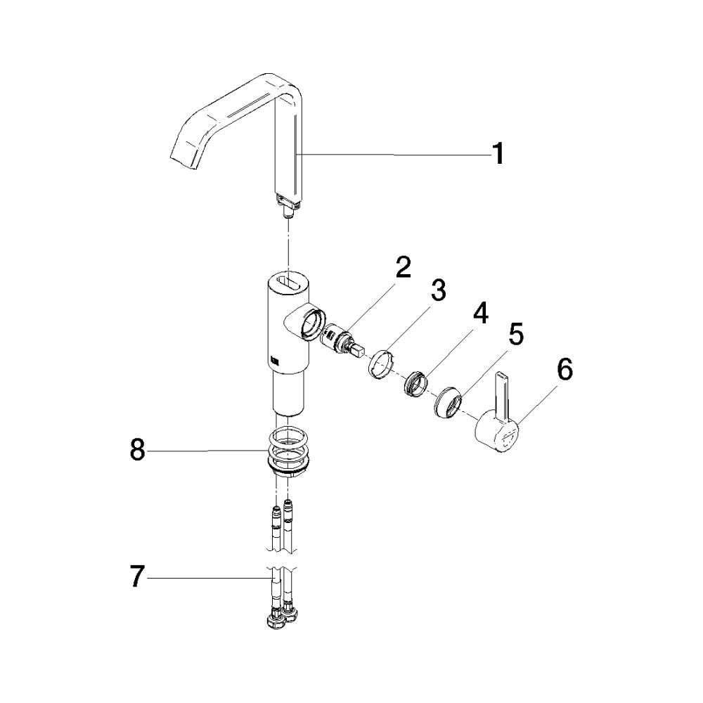 Dornbracht Waschtisch-Einhandbatterie IMO starrer Auslauf 165mm mit hohem Ausla... DORNBRACHT-33526671-19 4099477159836 (Abb. 5)