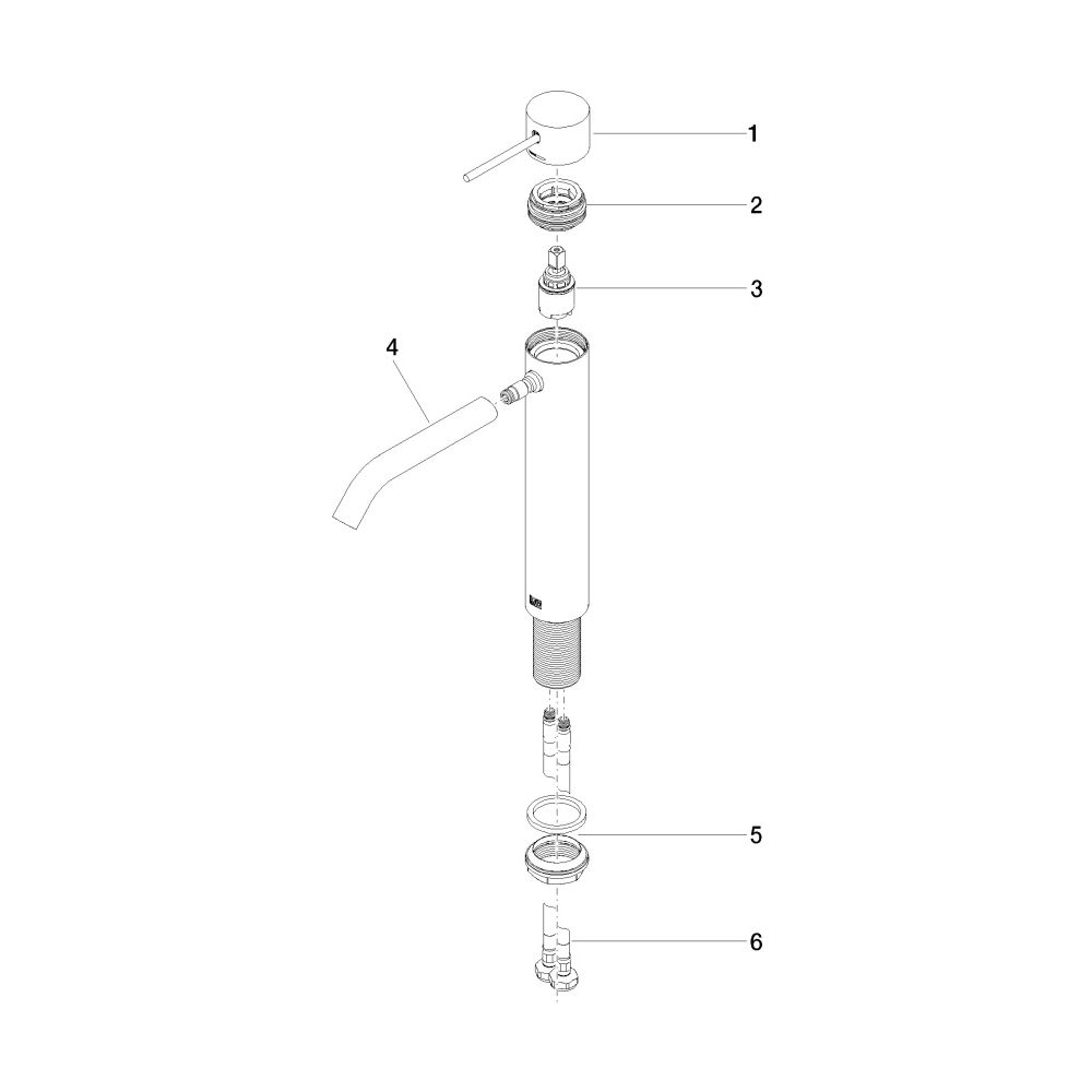 Dornbracht Meta Waschtisch-Einhandmischer mit erhöhtem Standfuß 33539662 schwar... DORNBRACHT-33539662-33 4029011829215 (Abb. 5)