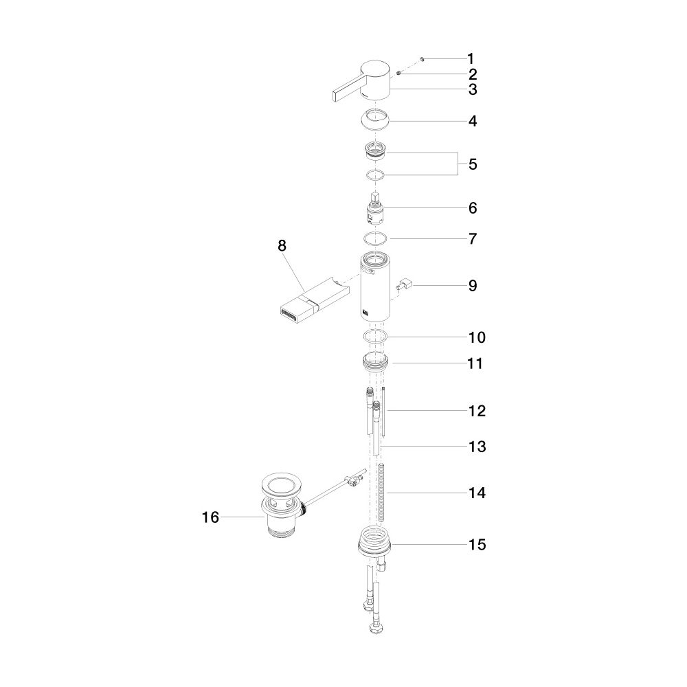 Dornbracht IMO Bidet-Einhandmischer mit Ablaufgarnitur Serienspezifisch 3360067... DORNBRACHT-33600670-00 4029011578724 (Abb. 5)