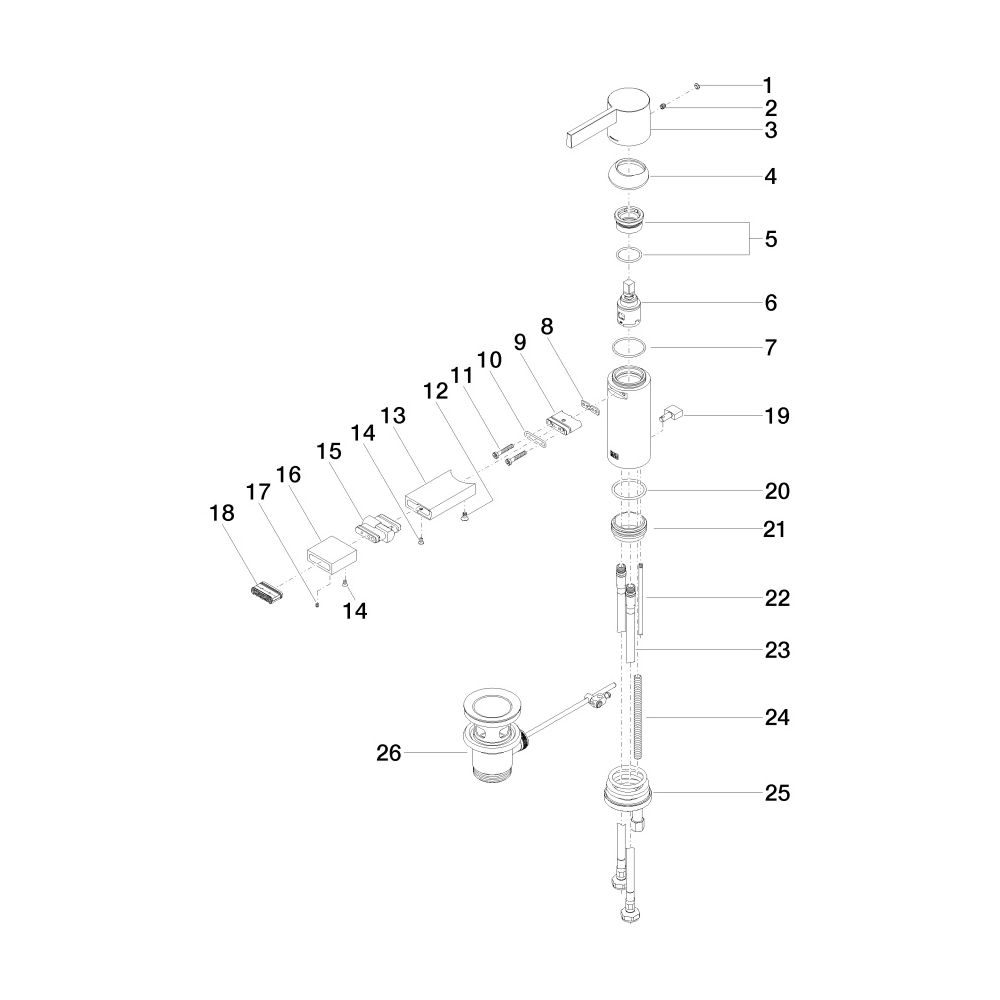 Dornbracht IMO Bidet-Einhandmischer mit Ablaufgarnitur Serienspezifisch 3360067... DORNBRACHT-33600670-28 4029011899669 (Abb. 5)