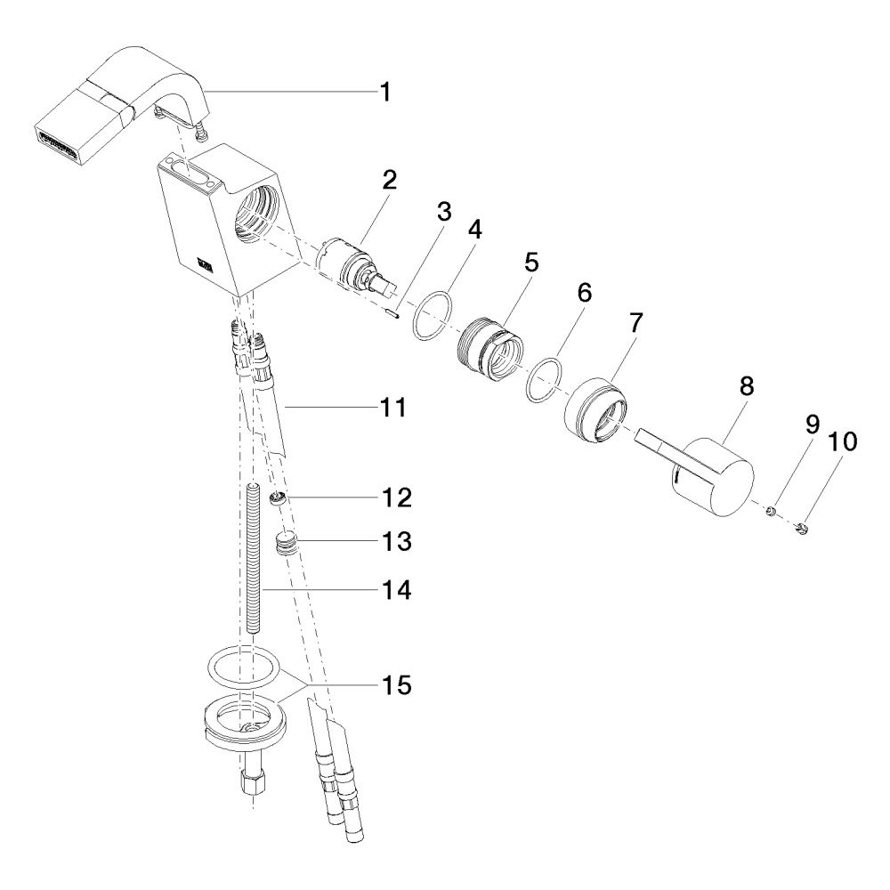Dornbracht CL.1 Bidet-Einhandmischer ohne Ablaufgarnitur 33600705 Dark Platinum... DORNBRACHT-33600705-99 4029011799037 (Abb. 5)