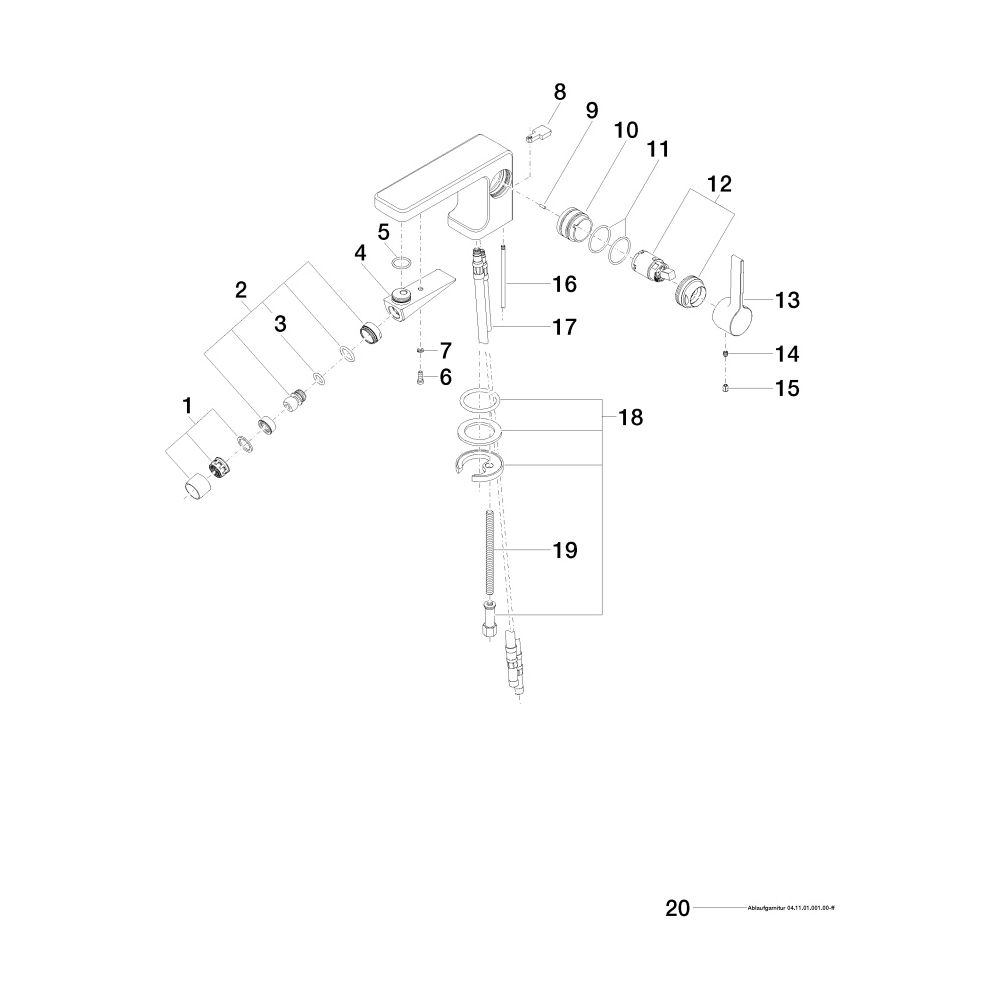 Dornbracht LULU Bidet-Einhandmischer mit Ablaufgarnitur 33600710 chrom... DORNBRACHT-33600710-00 4029011440663 (Abb. 5)