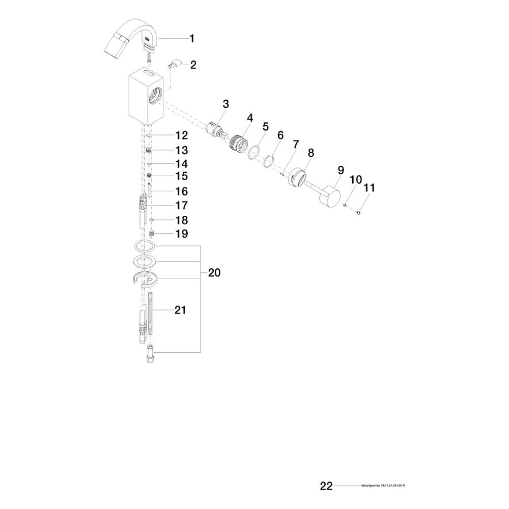Dornbracht Bidet-Einhandbatterie, mit Ablaufgarnitur, Ausladung 110mm, max. 6l/... DORNBRACHT-33600782-00 4029011680991 (Abb. 5)