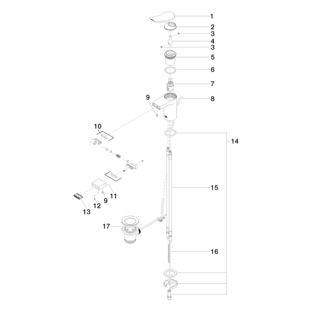 Dornbracht Lisse Bidet-Einhandmischer mit Ablaufgarnitur 33600845 chrom... DORNBRACHT-33600845-00 4029011711220 (Abb. 5)