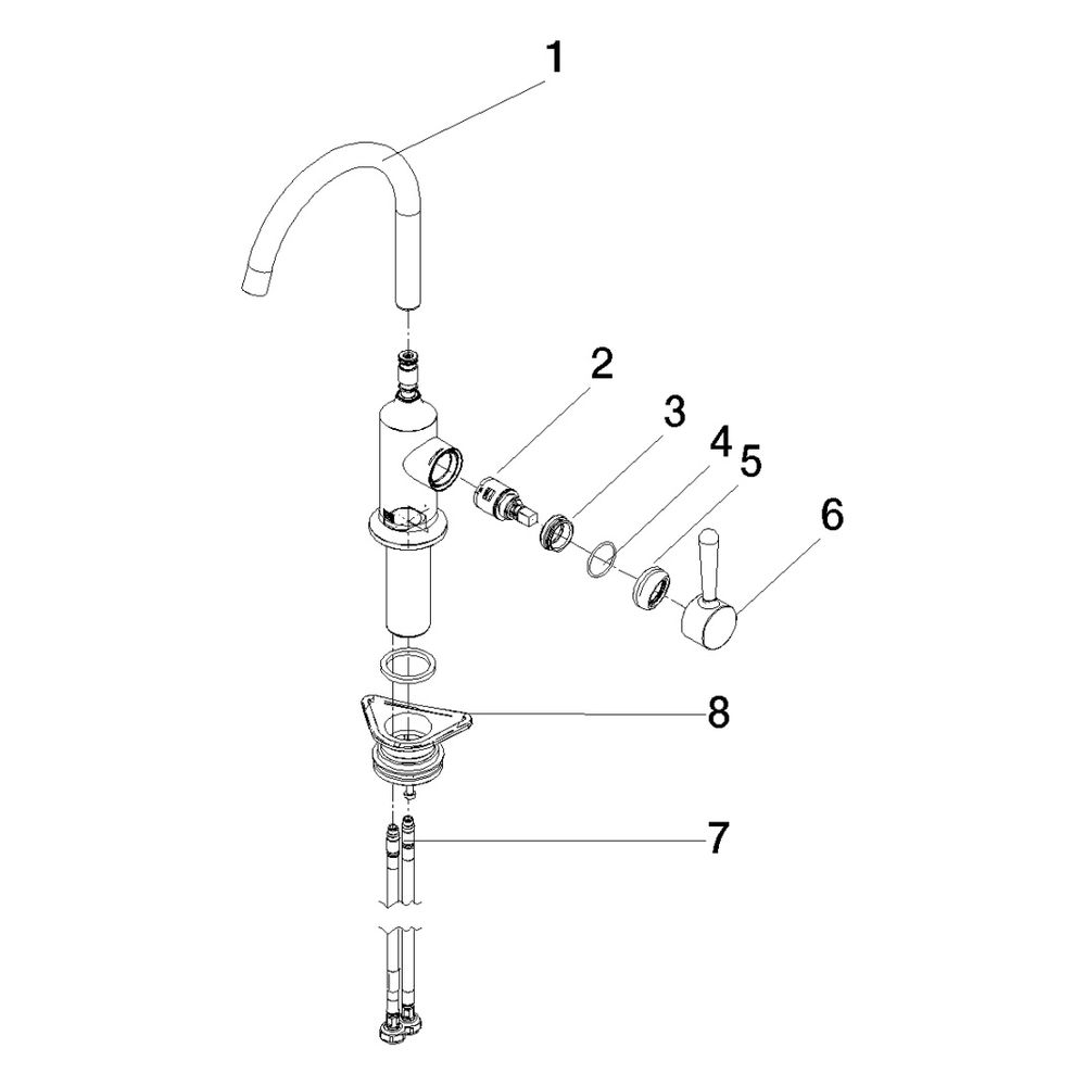 Dornbracht Einhebelmischer Vaia, Ausladung 167mm, max. 7l/min, Bronze gebürstet... DORNBRACHT-33805809-42 4099477152448 (Abb. 5)