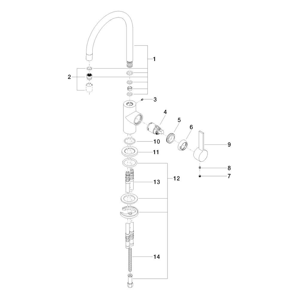 Dornbracht Einhebelmischer Tara Ultra Bar Tap schwenkbar, Ausladung 166mm, max.... DORNBRACHT-33805875-08 4029011894022 (Abb. 5)