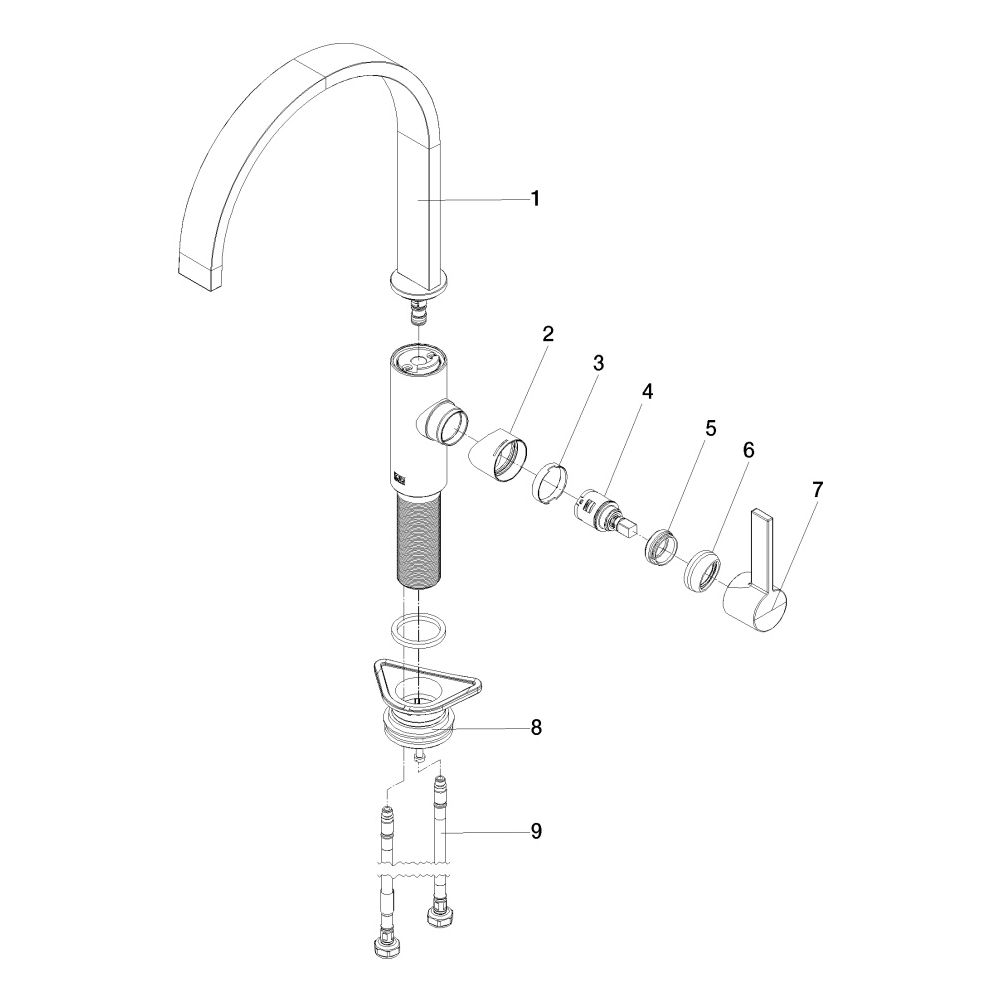 Dornbracht Einhebelmischer Mem, Ausladung 241mm, schwenkbar, max. 6,3l/min, Chr... DORNBRACHT-33815682-93 4099477125039 (Abb. 5)