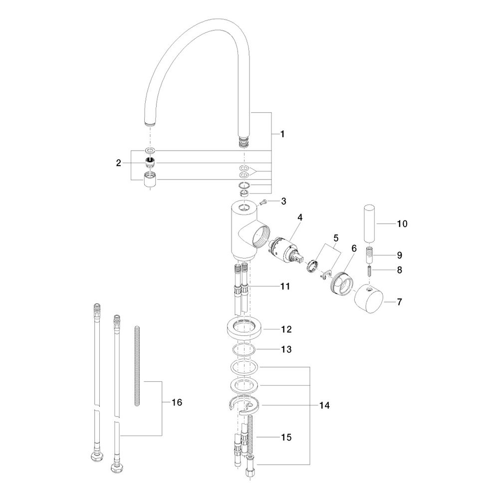Dornbracht Einhebelmischer Tara schwenkbar, Ausladung 236mm, max. 7l/min, Dark ... DORNBRACHT-33815888-39 4099477400778 (Abb. 6)