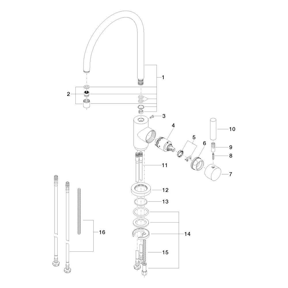 Dornbracht Einhebelmischer Tara schwenkbar, Ausladung 236mm, max. 7l/min, Dark ... DORNBRACHT-33815888-39 4099477400778 (Abb. 7)