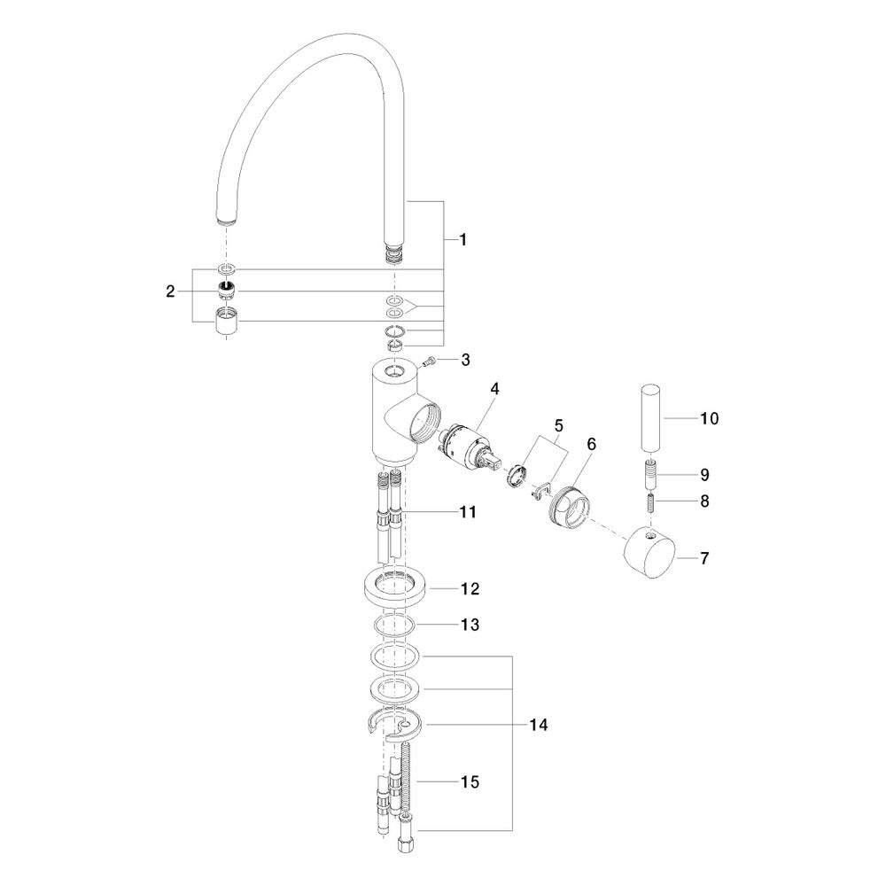 Dornbracht Einhebelmischer Tara schwenkbar, Ausladung 236mm, max. 7l/min, Dark ... DORNBRACHT-33815888-39 4099477400778 (Abb. 8)