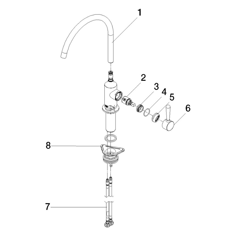 Dornbracht Einhebelmischer Vaia schwenkbar, Ausladung 241mm, max. 7l/min, Chrom... DORNBRACHT-33816809-00 4099477122458 (Abb. 6)