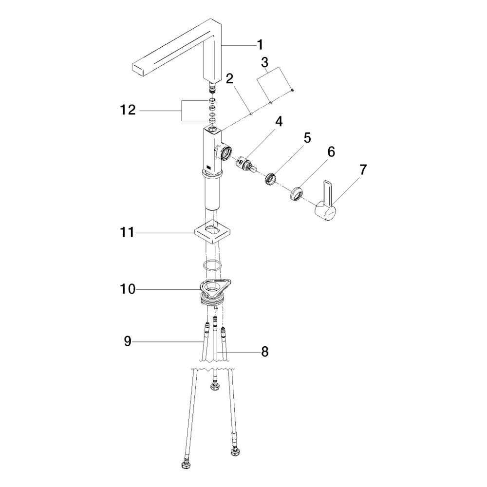 Dornbracht Einhebelmischer Lot für Spül- und Profibrause schwenkbarer Auslauf 2... DORNBRACHT-33826680-00 4099477122809 (Abb. 6)