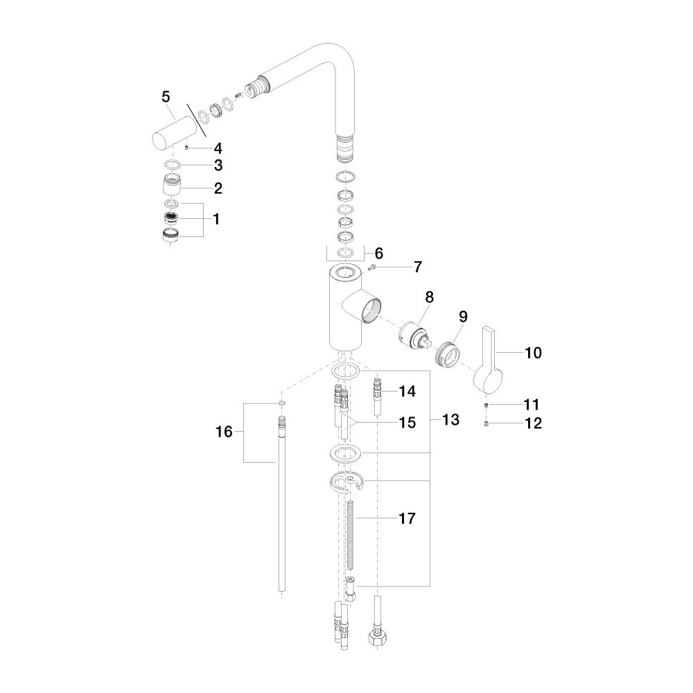 Dornbracht Elio Einhandmischer für Spül-/Profibrause 33826790 chrom... DORNBRACHT-33826790-00 4029011459542 (Abb. 5)