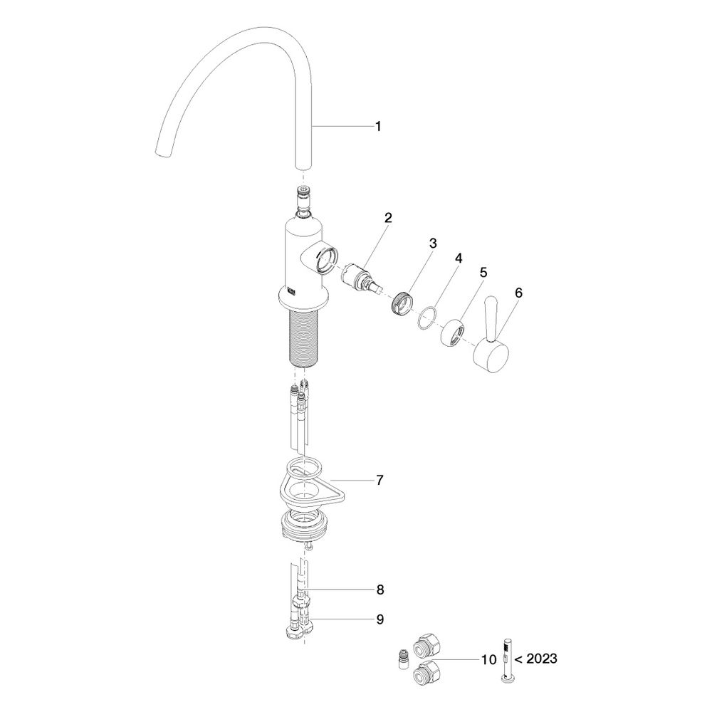 Dornbracht Einhebelmischer Vaia, für Spül-/Profibrause, Ausladung 241mm, max. 7... DORNBRACHT-33826809-93 4099477144016 (Abb. 6)