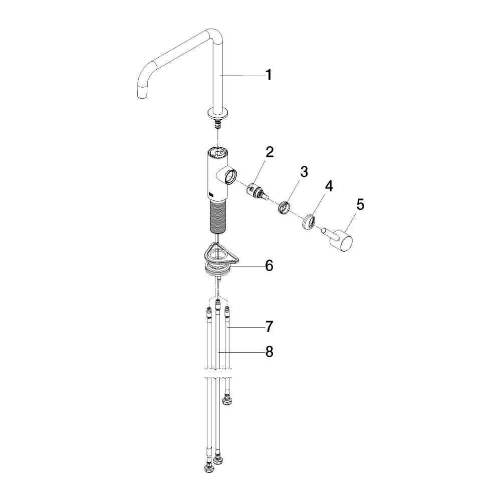 Dornbracht Einhebelmischer Meta Square, für Spül-/Profibrause, Ausladung 235mm,... DORNBRACHT-33826861-00 4099477010007 (Abb. 6)