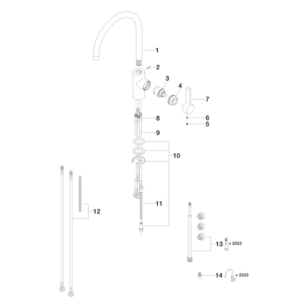 Dornbracht Einhebelmischer Tara Ultra, für Spül-/Profibrause, Ausladung 241mm, ... DORNBRACHT-33836875-06 4099477243276 (Abb. 5)