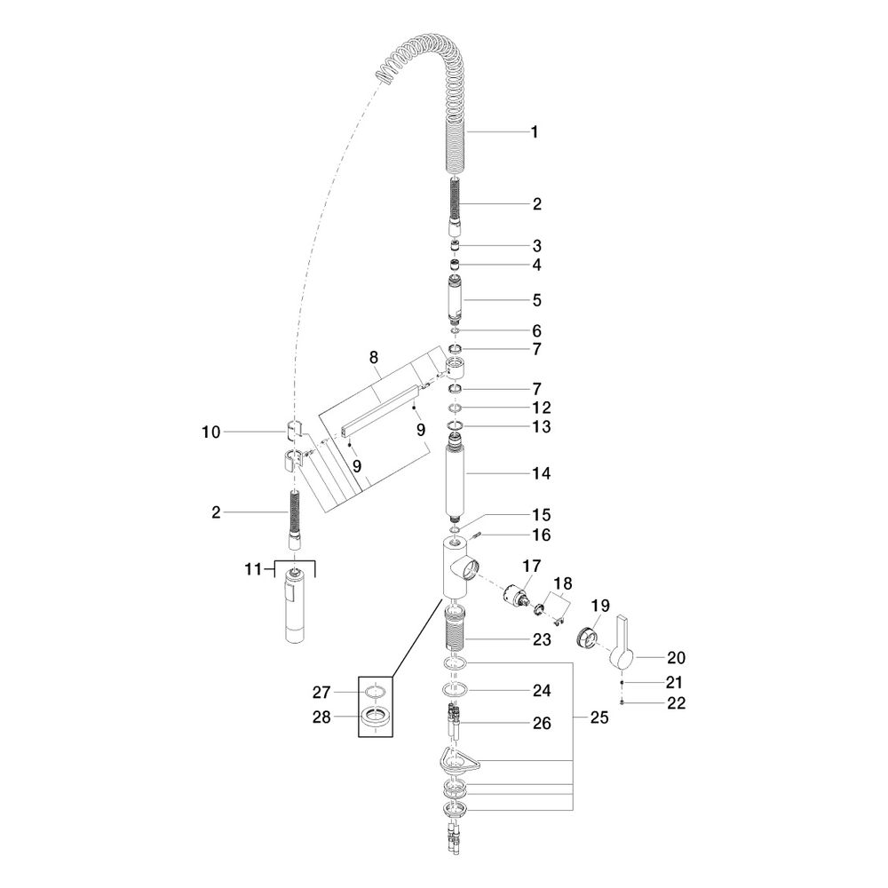 Dornbracht Einhebelmischer Tara Ultra Profi schwenkbar, Ausladung 240mm, max. 8... DORNBRACHT-33860875-39 4099477400938 (Abb. 6)