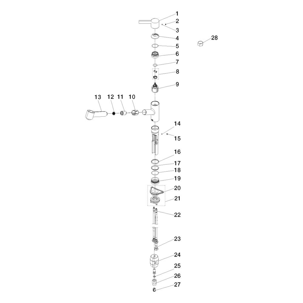 Dornbracht eno Einhandmischer Pull-out mit Brausefunktion 33870760 Messing gebü... DORNBRACHT-33870760-28 4029011900020 (Abb. 5)
