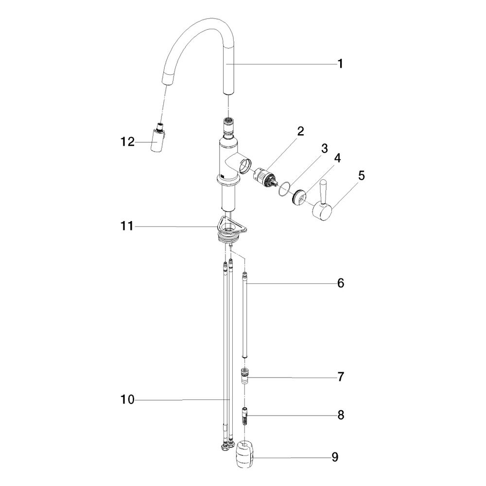 Dornbracht Einhebelmischer Vaia Pull-down mit Brausefunktion, Ausladung 240mm, ... DORNBRACHT-33870809-46 4099477168067 (Abb. 6)