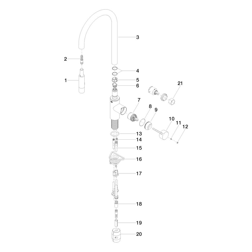 Dornbracht Einhebelmischer Tara Ultra Pull-down mit Brausefunktion, schwenkbar,... DORNBRACHT-33870875-28 4029011900068 (Abb. 5)