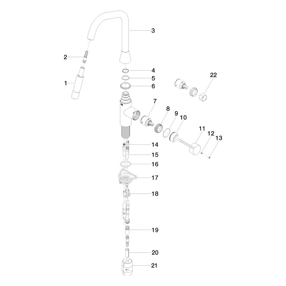 Dornbracht Einhebelmischer Sync Pull-down mit Brausefunktion, Ausladung 240mm, ... DORNBRACHT-33875895-08 4029011893735 (Abb. 5)