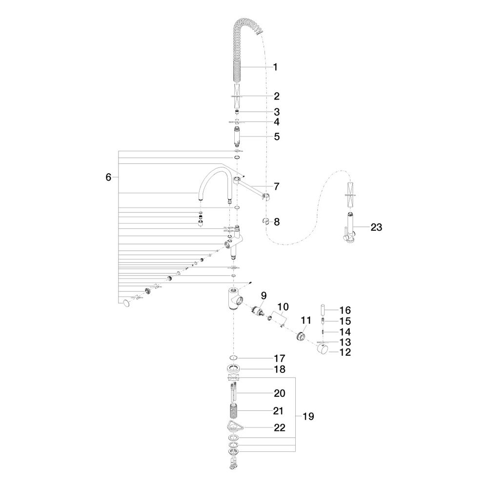 Dornbracht Einhebelmischer Tara Classic Profi schwenkbar, Ausladung 200mm, max.... DORNBRACHT-33880888-06 4029011371103 (Abb. 5)