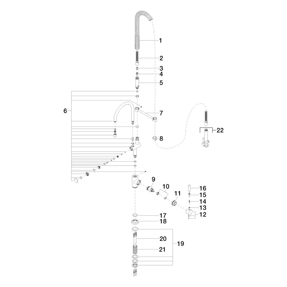 Dornbracht Einhebelmischer Tara Profi schwenkbar, Ausladung 200mm, max. 7l/min,... DORNBRACHT-33880888-39 4099477401096 (Abb. 7)