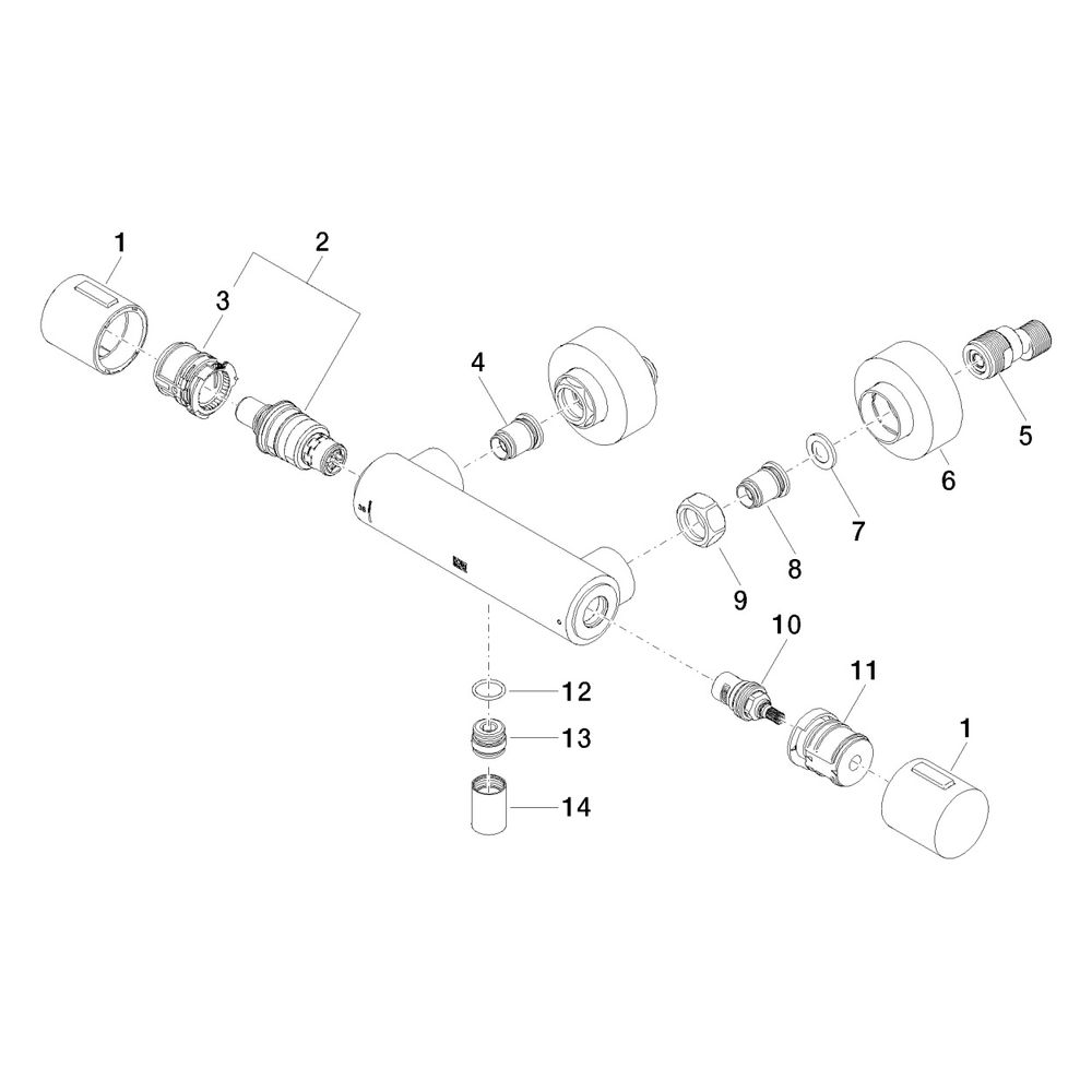Dornbracht Brause-Thermostat für Wandmontage mit Mengenregulierung, Messing geb... DORNBRACHT-34442979-28 4029011920943 (Abb. 5)