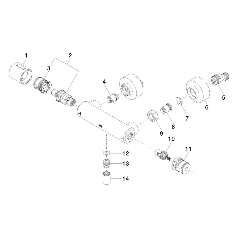Dornbracht Brause-Thermostat für Wandmontage mit Mengenregulierung Stichmaß 150... DORNBRACHT-34443979-00 4029011987328 (Abb. 5)
