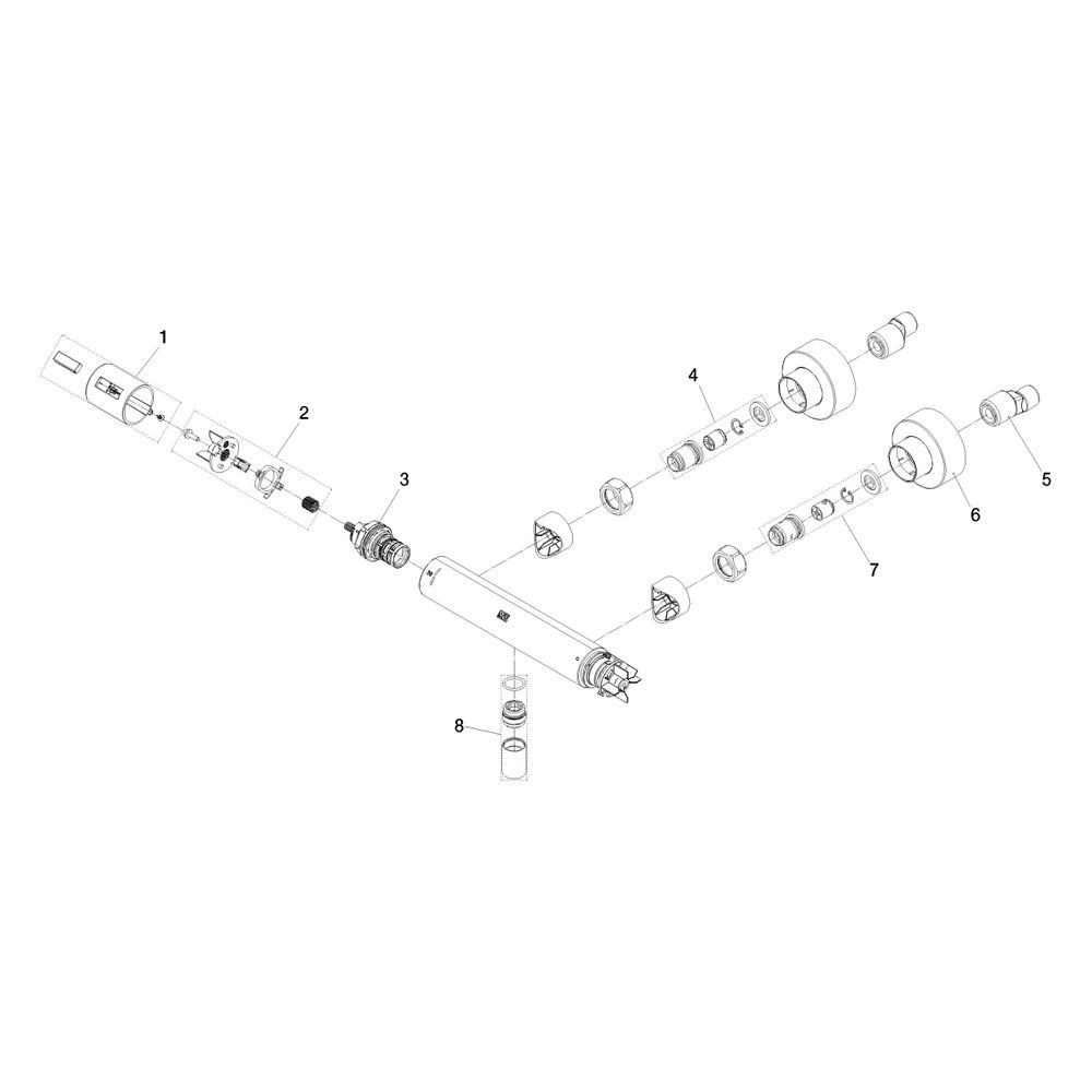 Dornbracht Brause-Thermostat für Wandmontage FlowReduce ohne Mengenreguliergrif... DORNBRACHT-34445979-00 4099477391847 (Abb. 5)