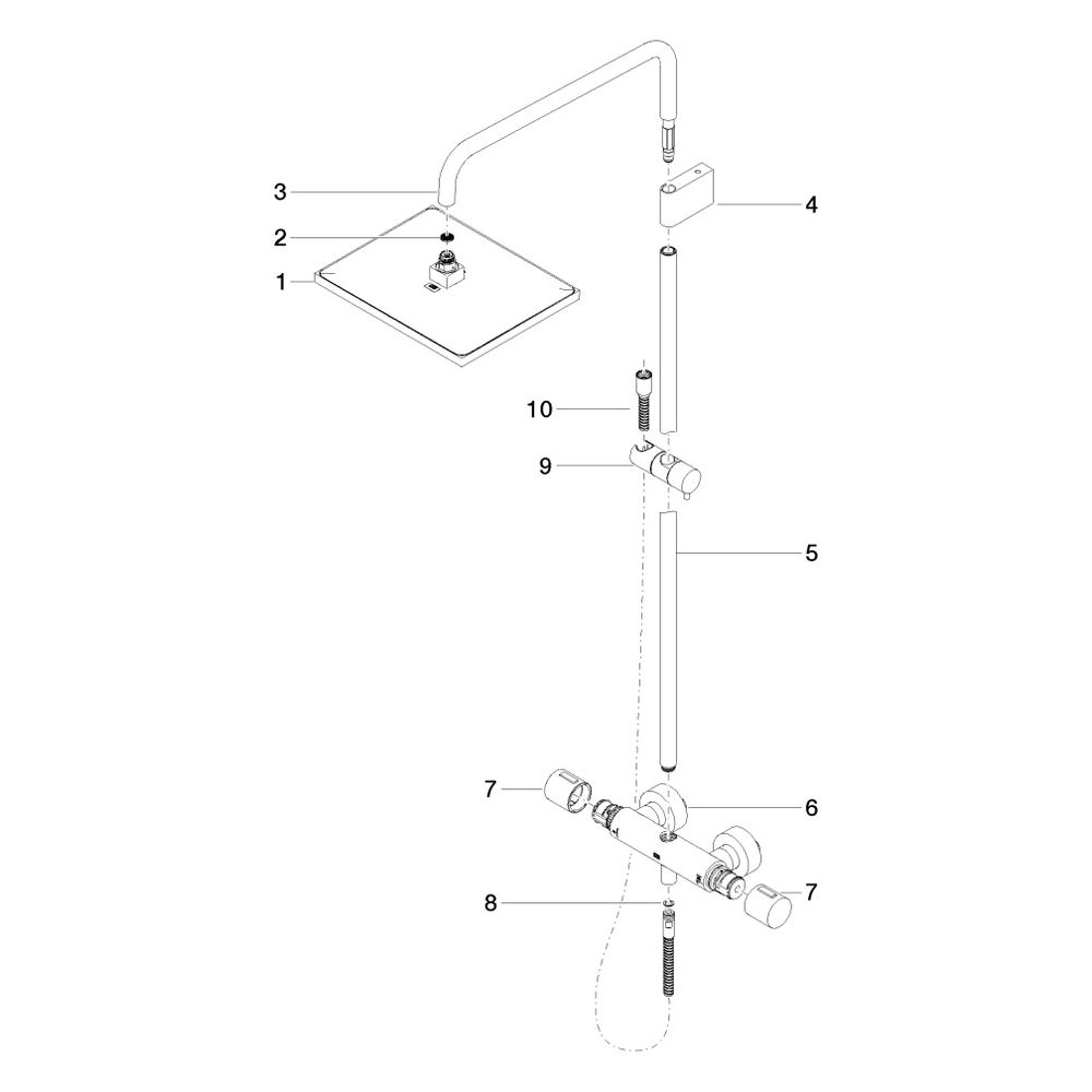 Dornbracht Symetrics Shower Pipe Serienspezifisch 34459980 schwarz matt... DORNBRACHT-34459980-33 4029011920707 (Abb. 5)