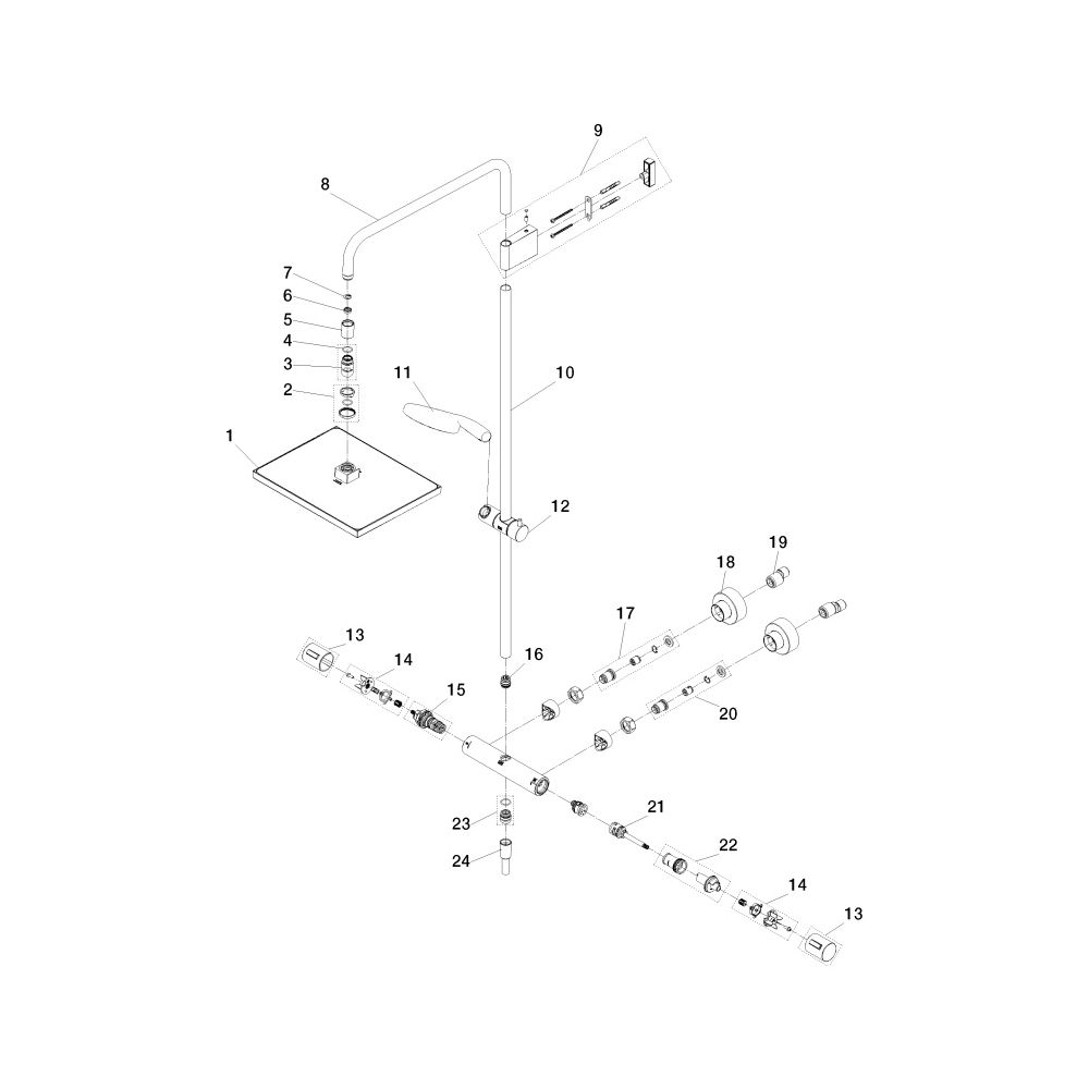 Dornbracht Showerpipe Symetrics mit Brause-Thermostat und Handbrausegarnitur Re... DORNBRACHT-34469980-19 4099477513751 (Abb. 5)