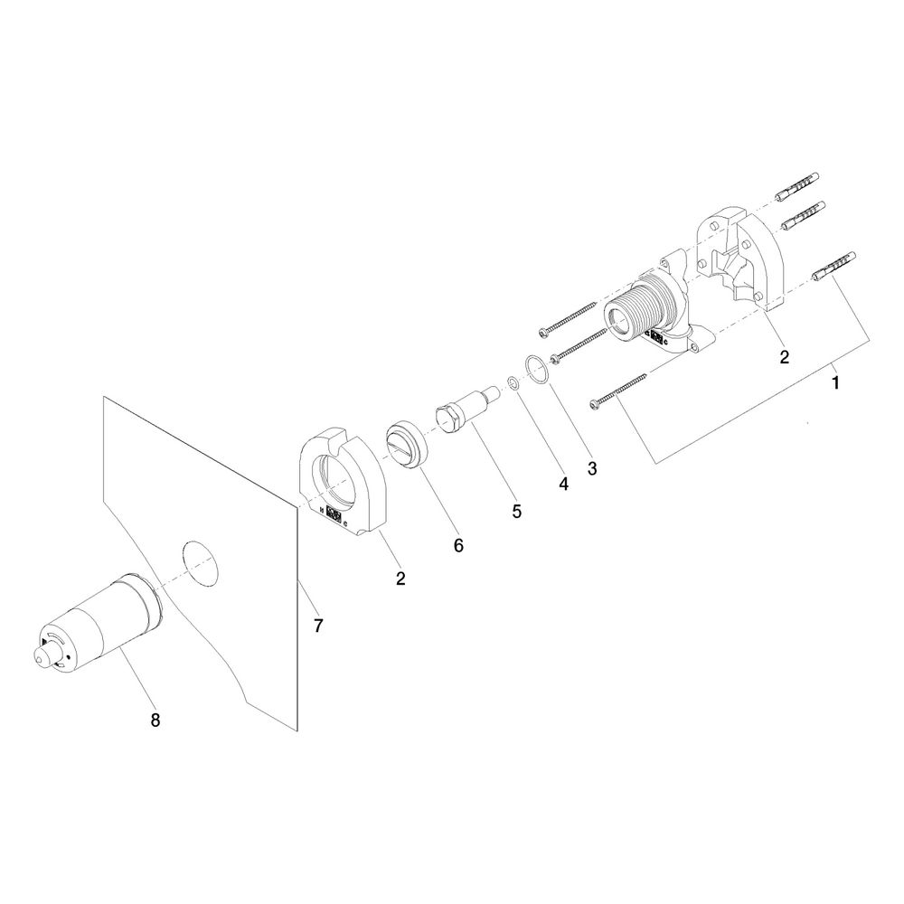 Dornbracht Unterputz-Wandbefestigung Messing bleifrei 2x Anschluss IG 1/2", 3500... DORNBRACHT-3500397090 4029011488740 (Abb. 5)