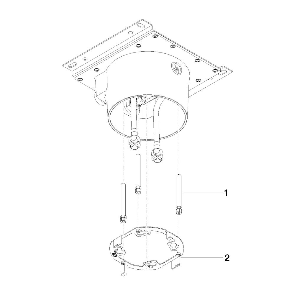 Dornbracht Unterputz-Deckeneinbaukasten mit Deckenanbindung 2x Anschluss IG 1/2"... DORNBRACHT-3504197090 4029011953903 (Abb. 3)