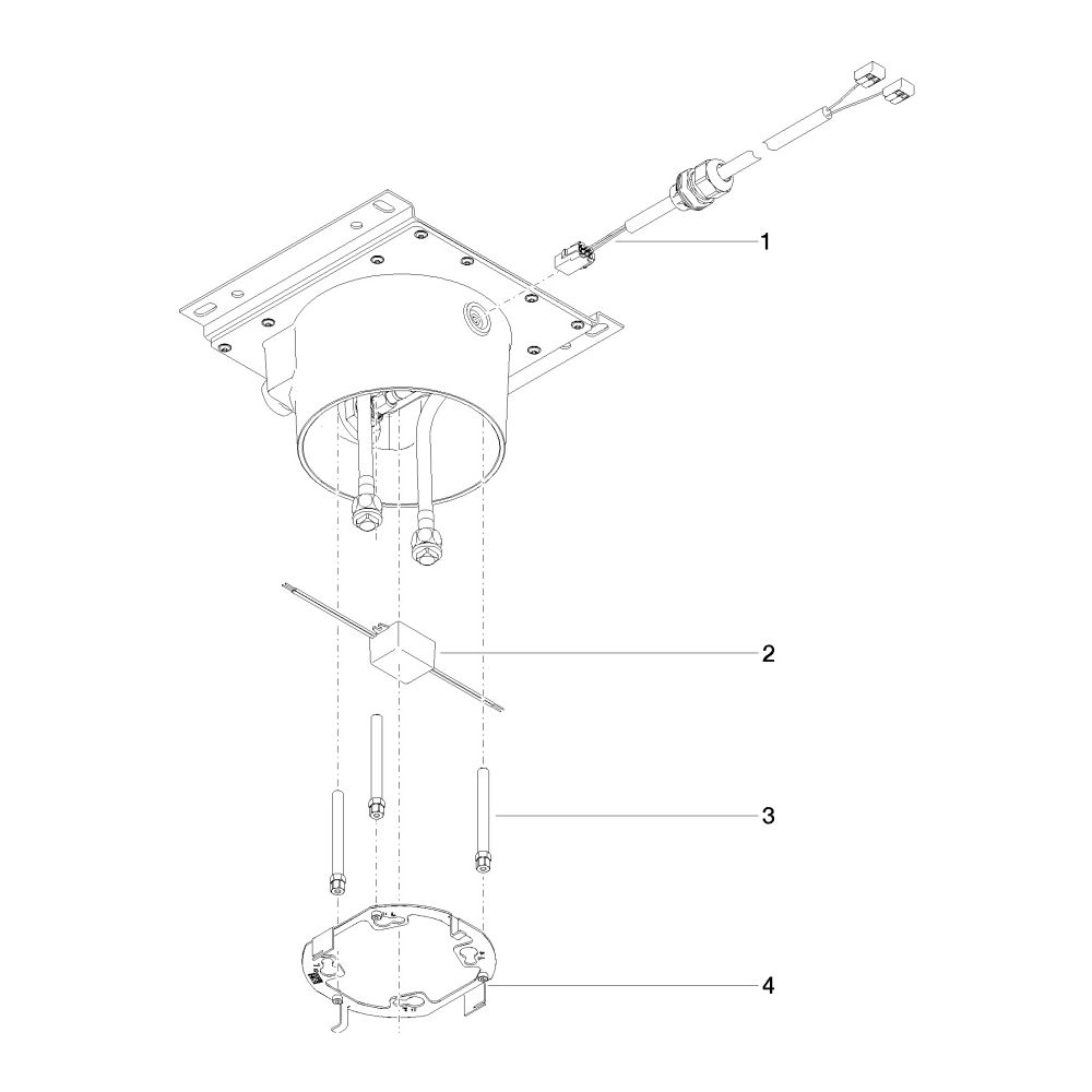 Dornbracht Unterputz-Deckeneinbaukasten für Deckenanbindung mit Licht 2x Anschlu... DORNBRACHT-3504297090 4099477011103 (Abb. 3)