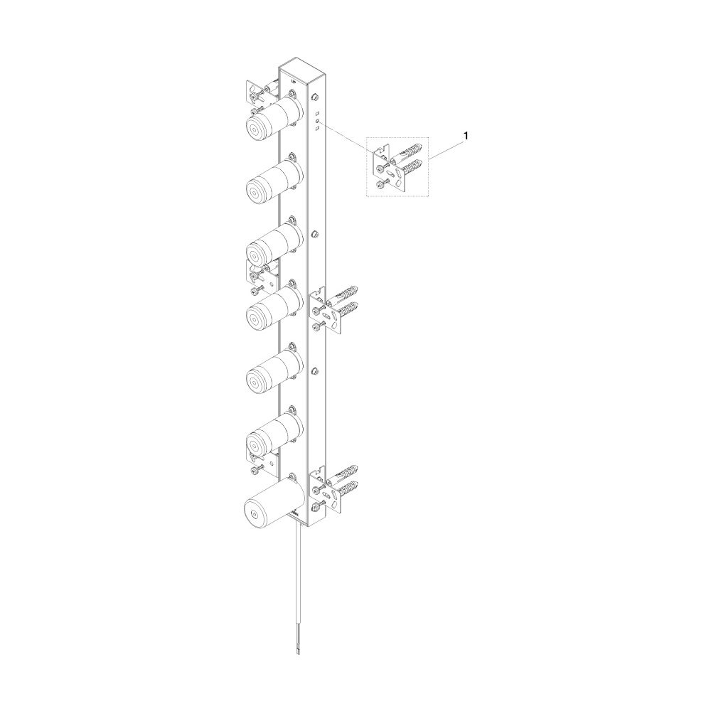 Dornbracht Unterputz-Wandeinbaukasten 6-fach, mit Bedienelement, Einbautiefe 70-... DORNBRACHT-3531497090 4099477470634 (Abb. 5)