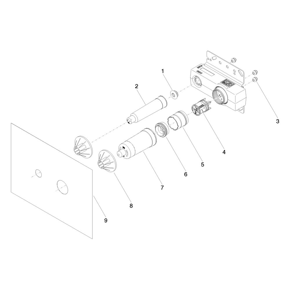 Dornbracht Unterputz-Wand-Einhandbatterie für Wandauslauf 2x Anschluss IG 1/2" 2... DORNBRACHT-3586097090 4029011866432 (Abb. 5)