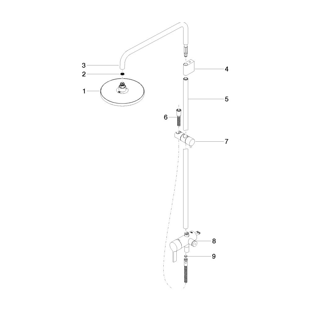 Dornbracht Shower Pipe Serienspezifisch 36112970 Dark Platinum matt... DORNBRACHT-36112970-99 4029011920332 (Abb. 5)