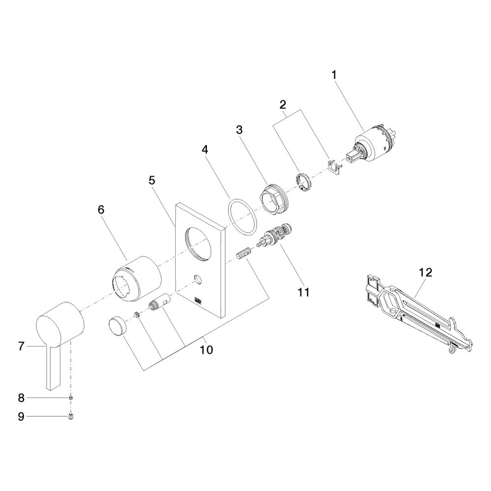 Dornbracht Unterputz-Einhandbatterie IMO mit Abdeckplatte 150x90mm automatische... DORNBRACHT-36120670-39 4099477401171 (Abb. 6)