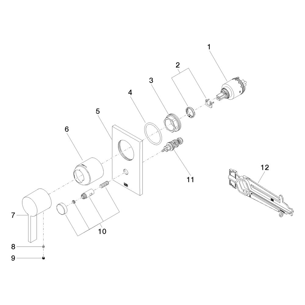 Dornbracht Unterputz-Einhandbatterie IMO mit Abdeckplatte 150x90mm automatische... DORNBRACHT-36120670-39 4099477401171 (Abb. 7)