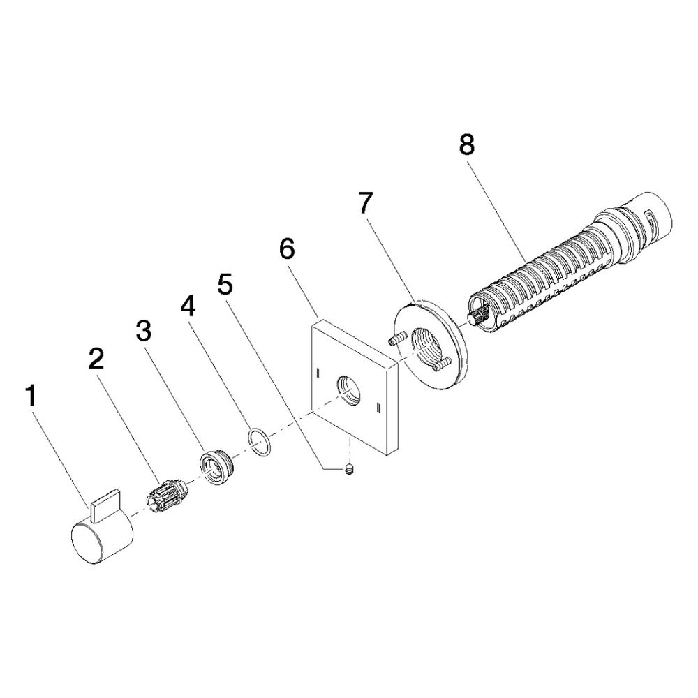 Dornbracht Unterputz-Zweiwege-Umstellung Symetrics, Chrom, 36200985-00... DORNBRACHT-36200985-00 4029011966545 (Abb. 5)