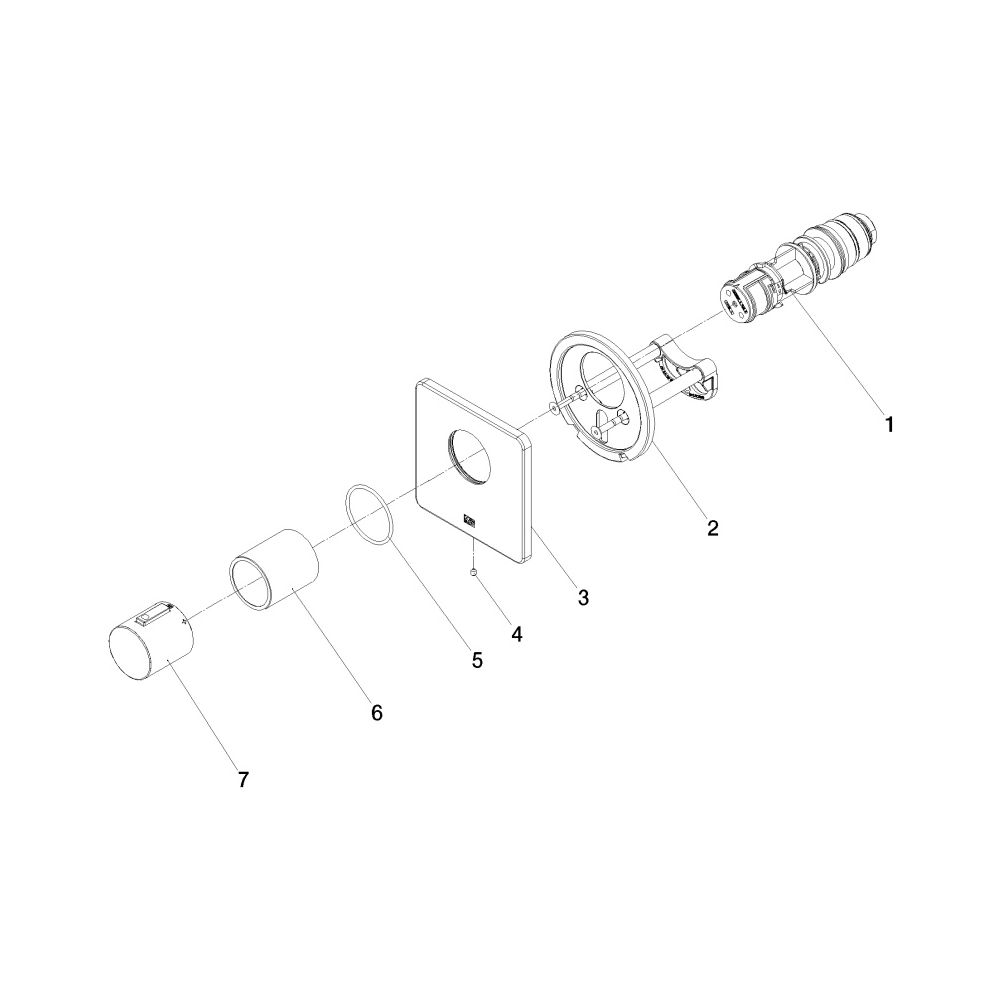 Dornbracht LULU Unterputz-Thermostat ohne Mengenregulierung 1/2" 36501710 chrom... DORNBRACHT-36501710-00 4029011848230 (Abb. 5)